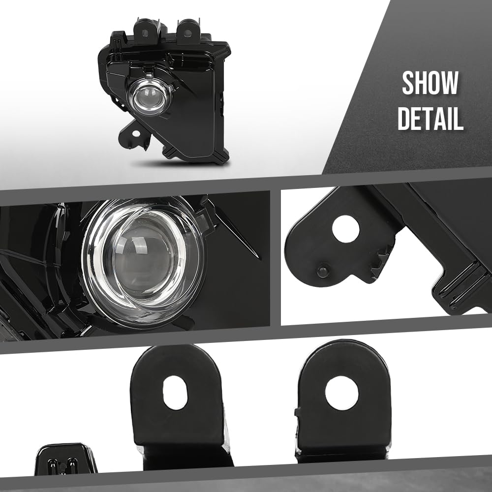 G-PLUS LED Fog Light Passenger Right Side Fog Lamp Compatible with LX GX460 2014-2023 8121060190 Black