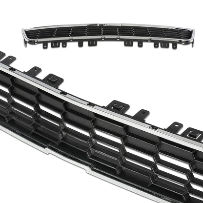 G-PLUS Front Upper Bumper Grille Grill Chrome Compatible with 2012-2016 Chevy Sonic 95215846 Bumper Grille Trim