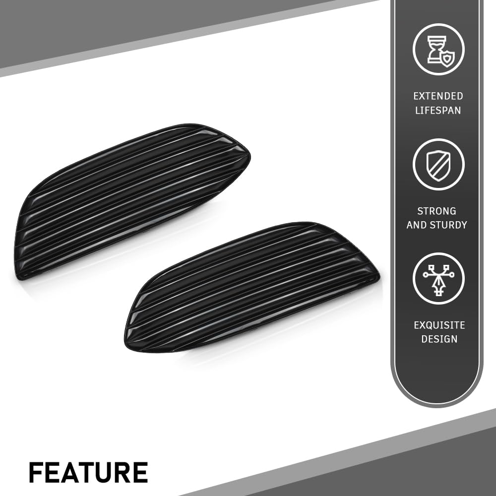 G-PLUS Fog Light Cover Grille Hole Left+Right Compatible with Benz W205 C300 C350e C400 2015-2017,Fit Benz W205 C43 C450 C63 AMG 2016-2017 2058851523
