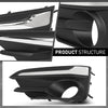 G-PLUS Front Left Fog Light Bezel Cover, Compatible with Subaru Impreza 2017-2019, Fit Models W/Chrome Trim, Driver Side, 57731FL050, SU1038113