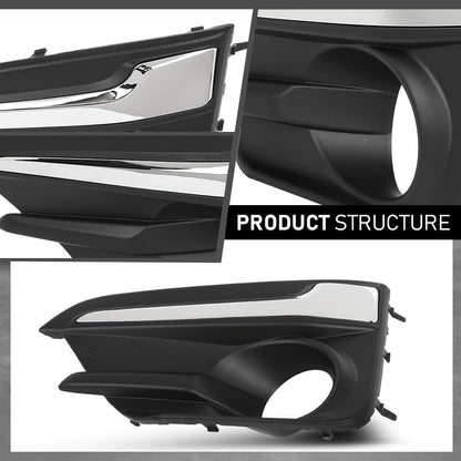 G-PLUS Front Left Fog Light Bezel Cover, Compatible with Subaru Impreza 2017-2019, Fit Models W/Chrome Trim, Driver Side, 57731FL050, SU1038113