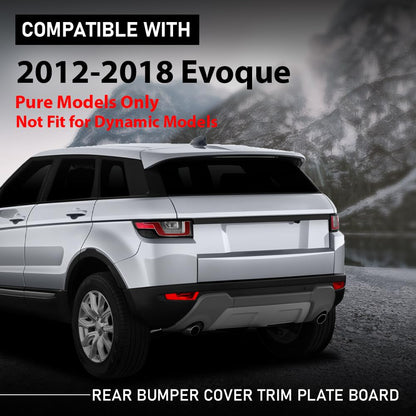 G-PLUS Rear Bumper Cover Trim Plate Board Compatible with Range Rover Evoque 2012-2018 Pure Models Only, Not Fit for Dynamic Models