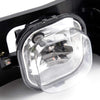 Clear Lens Pair Bumper Driving Fog Lights Lamp Compatible with Ford 2005 2006 2007 F250 F350 F450 F550 Super Duty / 2005 Ford Excursion