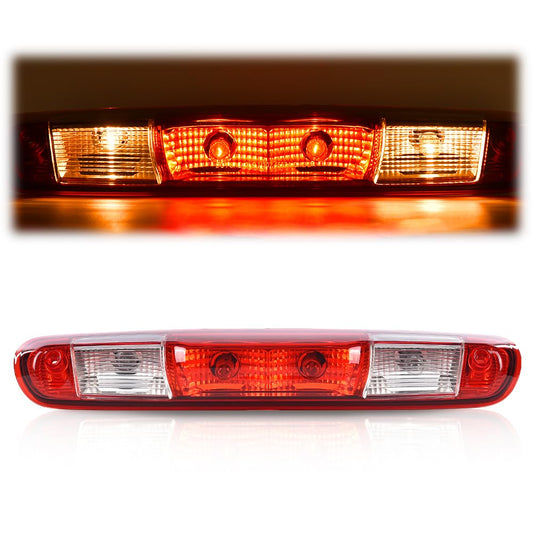 G-PLUS High Mount 3rd Third Brake & Cargo Combination Light Lamp w/Bulbs Fit Chevy Silverado GMC Sierra 1500 2008-2013/ Fits Chevy Silverado GMC Sierra 2500 HD 3500 HD 2008-2014 Clear Lens 25890530