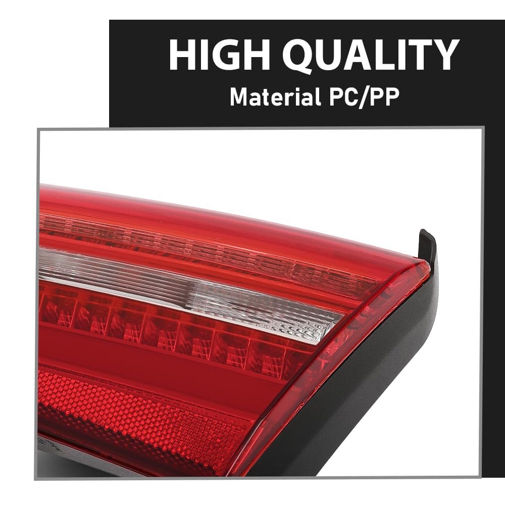 G-PLUS Inner LED Tail Lights Rear Brake Lamp Left+Right Compatible with Audi A6 C7 2012-2015,Only Fit for Saloon/Sedan Models 4GD945093, 4GD945094