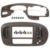 G-PLUS Dash Pad Bezel Graphite & Center Dash Radio Bezel Fit Ford F150 / Ford Expedition 1997-2003 Brown
