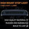 G-PLUS Rear Roof Center LED Third 3rd Brake Cargo Light Compatible with Chevy Silverado GMC Sierra 1500 2500 HD 3500 HD 2014 2015 2016 2017 2018 (Smoke Lens)