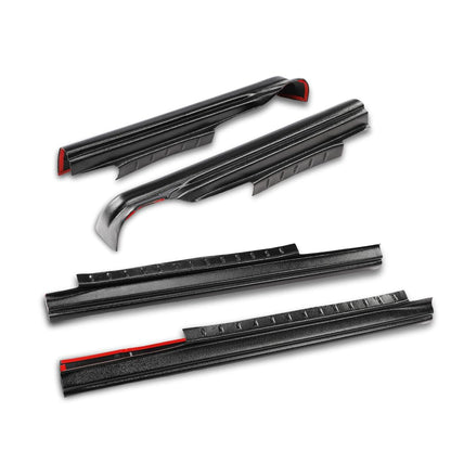 G-PLUS Rocker Panel Covers Compatible with Chevy Silverado 1500 Extended Cab 2014-2018 Black
