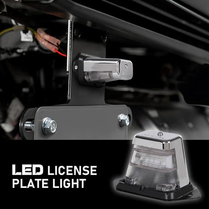 G-PLUS LED License Plate Light Compatible with Boat Trailer UTV ATV Universal 12V DC Surface Mount Chrome