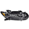 G-PLUS Headlights Assembly, Compatible with 2018 2019 2020 Honda Accord Right Bumper Headlamp, Clear Lens Black Housing Amber ReflectorBumper Headlamps,faros delanteros
