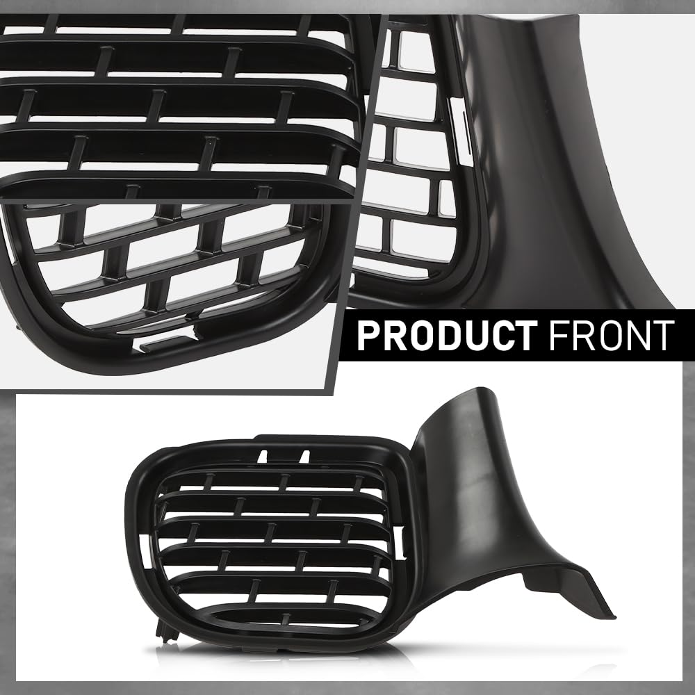 G-PLUS Fog Light Covers Pair Compatible with Dodge Challenger Hellcat or Widebody Models 2015-2023 Black