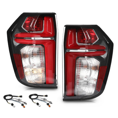 G-PLUS Tail Lights Assembly Compatible with Chevy Suburban/Tahoe 2021-2023,Clear & Red Rear Brake Lamp,Left & Right Luces Traseras 84849416,84849417