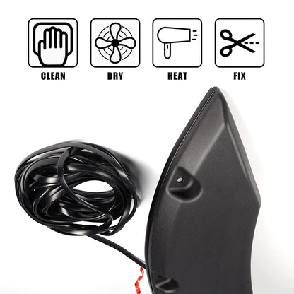 G-PLUS Fender Flares Edge Trim Rubber Gasket Wiper Style 30ft Feet for Car & Truck Wheel Wells Bonds with Automotive-Grade Tape