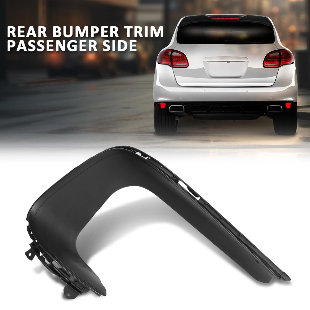 G-PLUS Rear Right Bumper Trim, Compatible with Porsche Cayenne 2011-2014, Passenger Side, 958505838009B9, PO1183101
