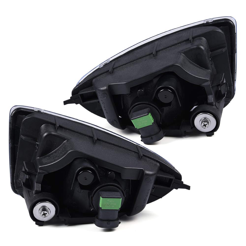 G-PLUS Front Bumper Fog Lights Compatible with Honda Civic 2 Door / 4 Door 2004 2005 Polycarbonate Resin Clear Lens Driving Running Fog Lamps + Wiring Kit + H11 Bulbs