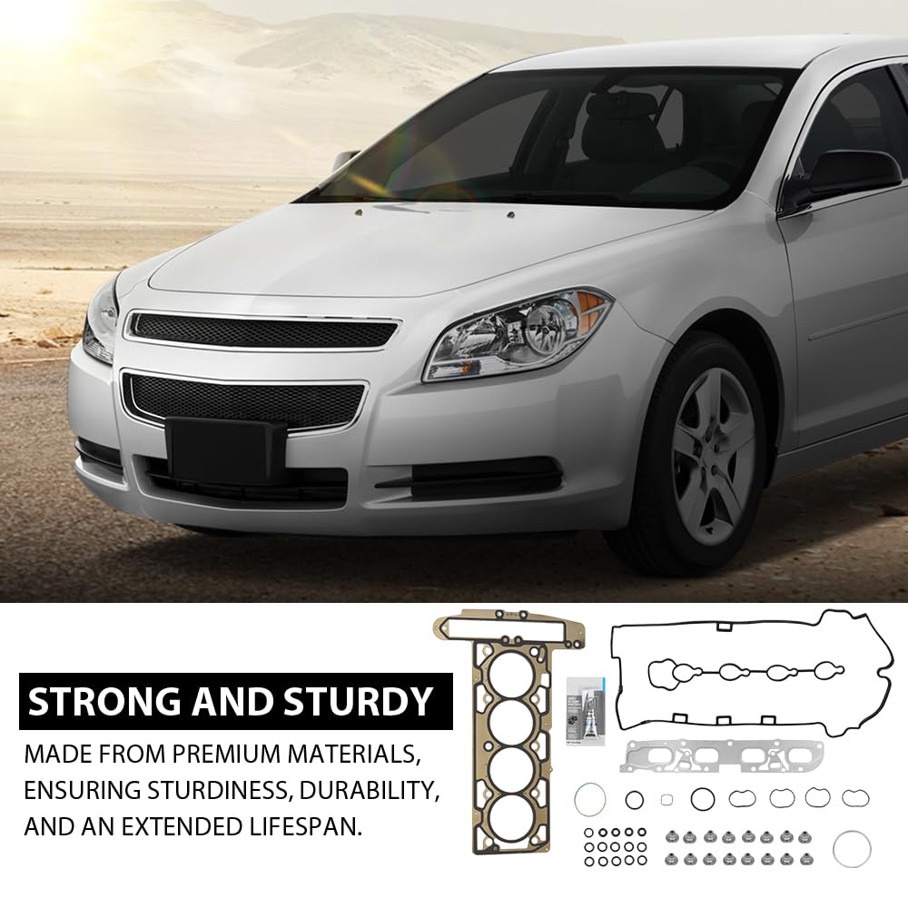 G-PLUS Head Gasket Set Compatible with Buick Allure Lacrosse Regal Verano 2.4L 2010-2017,Fit Chevy Captiva Sport Equinox Impala Malibu Orlando Terrain 2.4L 2010-2017 HS26517PT, HS54874