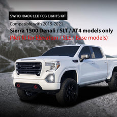 G-PLUS LED Fog Lights for GMC Sierra 1500 Denali SLT AT4 2019-2021 Pair Front View