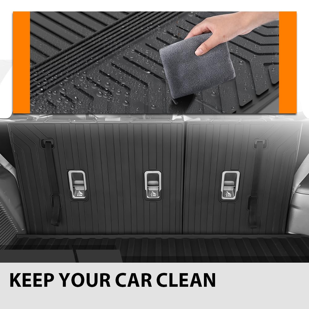 G-PLUS TPE Floor Mats Fit Subaru Ascent 2019-2026 3rd Row Truck Accessories Cargo Liners All Weather Protection 2PCS Black Alfombras para Carro