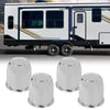 G-PLUS 4pcs Push Through Chrome Wheel Center Caps Fit 3.18" Rims Center Bore Dimensions Only Center Bore Trailer Rim Scratched(Not Fit on OEM Rims)