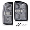 G-PLUS Tail Lights W/obulbs Compatible with GMC Sierra 1500 2014-2018, Fit GMC Sierra 2500 HD 3500 HD 2015-2019, Smoke Lens Luces Traseras Rear Brake Lamps Assembly