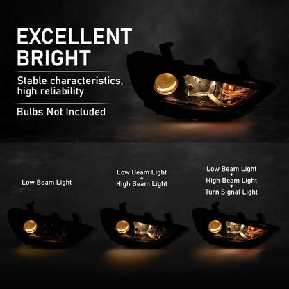 G-PLUS Headlights Compatible with Hyundai Elantra Sedan 2017 2018 Bumper Headlamps Clear Lens Black Housing Amber Reflector Left and Right,faros delanteros