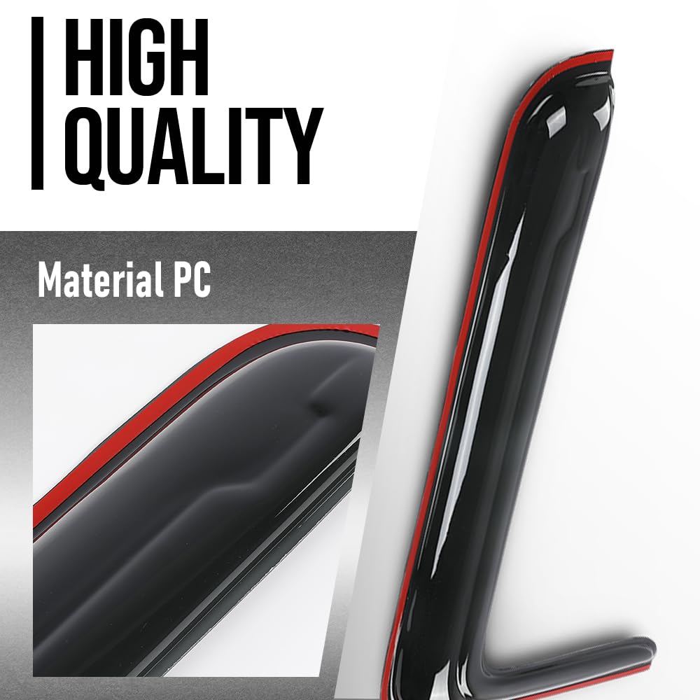 G-PLUS Window Guard Deflectors Compatible with Kenworth C500 W900 T800 Smoky