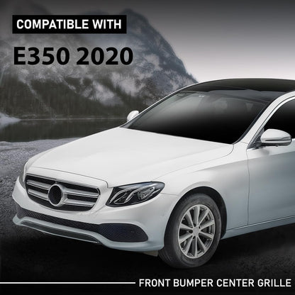 G-PLUS Bumper Grille Front Center Fit Benz E300 E350 E400 E450 (submodel: 4Matic, Base) 2017-2020 For Models With Luxury Package, Center, Sedan 2138850622