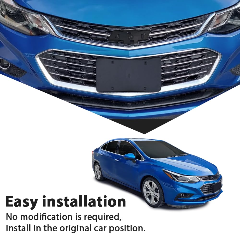 G-PLUS Honeycomb Grille Mesh Assembly Compatible with Chevy Cruze 2016-2018 Black Covers Automotive Car Front Bumper Lower