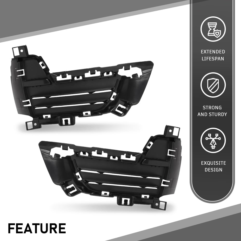G-PLUS Pair Front Bumper Lower Grille Grill, Compatible with BMW X5 F15 2014-2018, Fit Models W/o M Sport Line, LH Driver & RH Passenger Side 2PCS, 51117307994, 51117307993