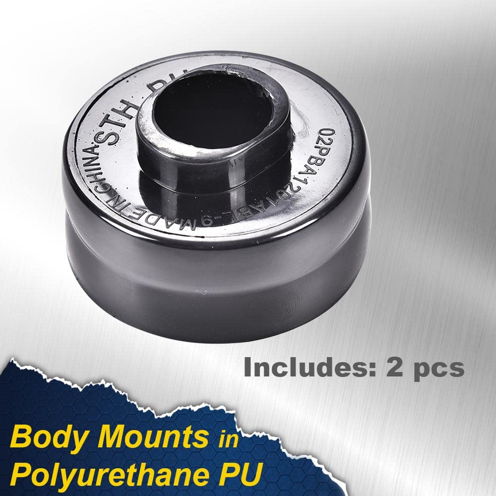 G-PLUS Body Mounts in Polyurethane PU Compatible with 1999-2017 F250 F350 Super Duty 2WD/4WD,Body Cab Mounts Bushings Kit (Black)