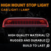 G-PLUS High Mount LED 3rd Brake Light Compatible with 2014-2018 Chevy Silverado GMC Sierra Rear Tail Cargo Lamp Waterproof Chrome Housing Red Lens