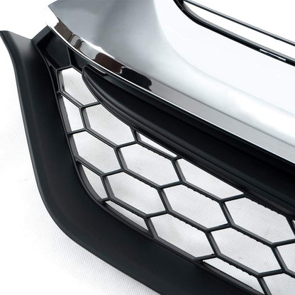 G-PLUS Chrome Front Upper Bumper Grille Trim Compatible with Honda CRV CR-V 2017 2018 2019 Grill Assembly