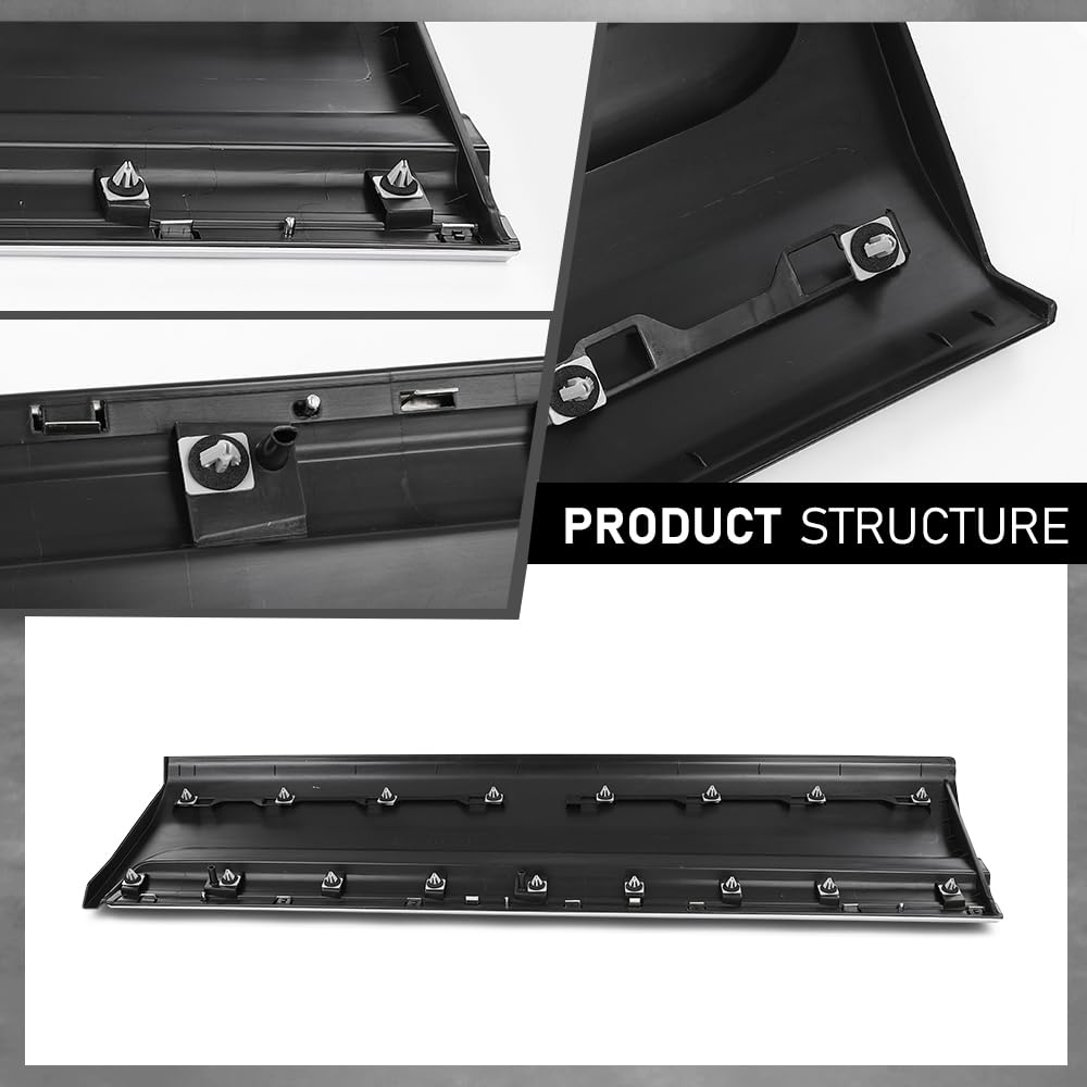 G-PLUS Front Left Lower Door Molding W/Silver Trim, Compatible with Ford Explorer 2011-2015, Driver Side, BB5Z-7820879-BA, BB5Z7820879BA