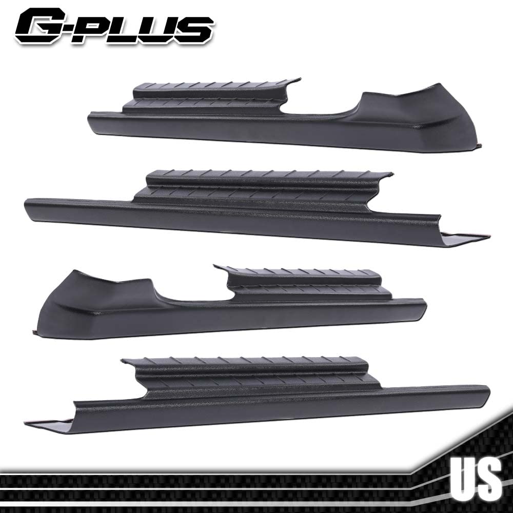 G-PLUS Rocker Panel Black Compatible with Chevy Silverado 1500 Crew Cab 2014 2015 2016 2017 2018 Rocker Panel Protector Guard Covers