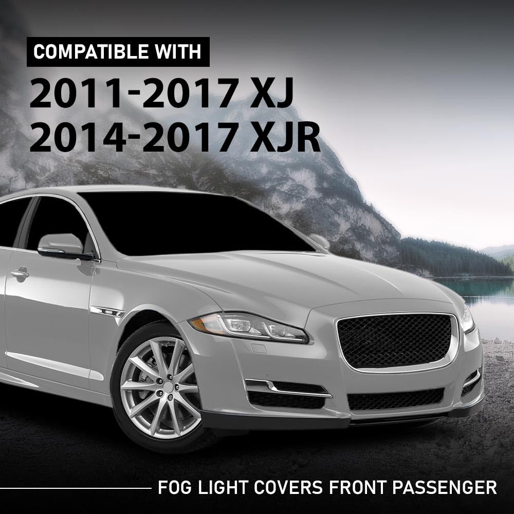 G-PLUS Fog Light Covers Front Passenger Right Side Compatible with Jaguar XJ XJR 2014-2017