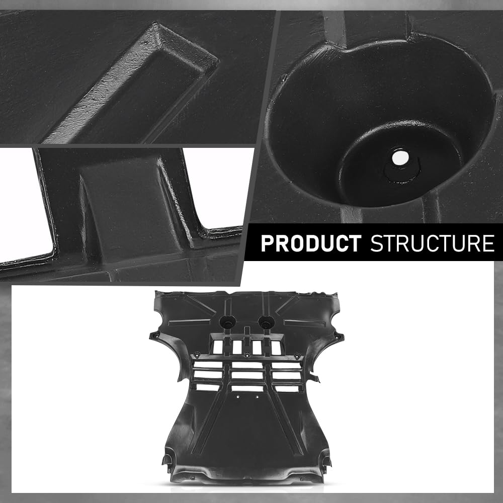 G-PLUS Front Engine Splash Shield Compatible with Smart Fortwo 2010-2013 SM1228100, 4516840018, 45168-40018 Black