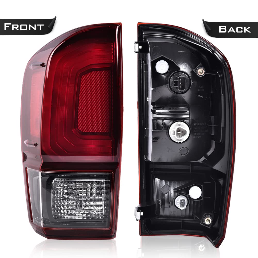 G-PLUS Rear Tail Light Compatible with Toyota Tacoma 2016-2023, Dark Red Rear Brake Lamp,Luces Traseras Left Driver 8156004170 8156004180