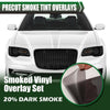 G-PLUS Front Headlight Side Precut Smoke Tint Compatible with 2011-2020 Chrysler 300 300C