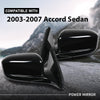 G-PLUS Power Mirror Driver and Passenger Side Compatible with Honda Accord 4-Door 2003-2007 Manual Folding 3-Pin HO1320152 HO1321152 76250SDAA13ZA 76200SDAA13ZA Glossy Black