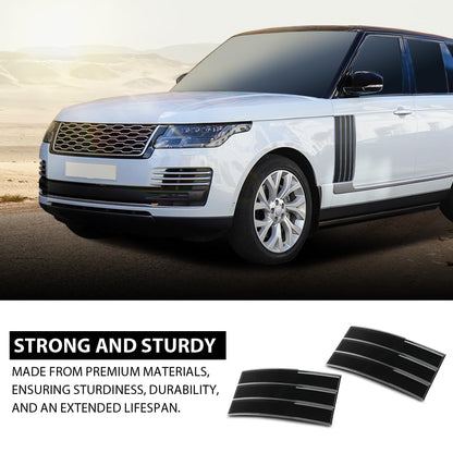 G-PLUS Door Side Fender Vent Molding Cover Trim Compatible with Land Rover Range Rover Vogue L405 2013-2022 Black