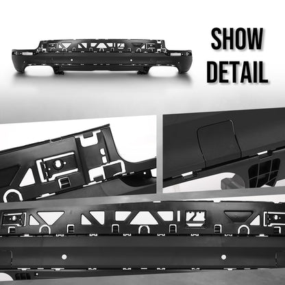 G-PLUS Rear Bumper Spoiler Lower Compatible with Porsche Cayenne 2018-2023 Without Turbo, Without Sport Design Package, with Parking Sensor Cut-Outs 9Y0807543AG2X, 9Y0-807-543-A-G2X Black