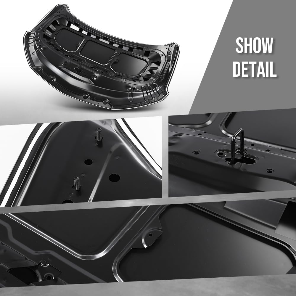 G-PLUS Front Hood Panel Compatible with Chevy Trailblazer 2021-2025 Black