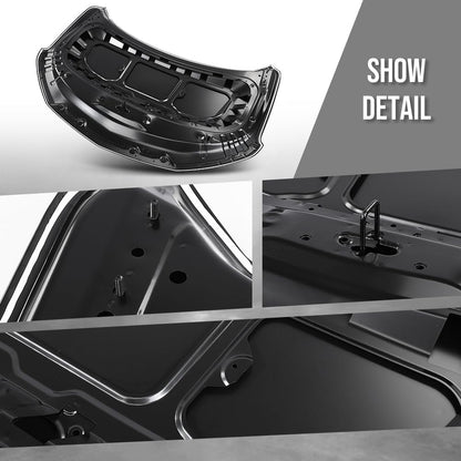 G-PLUS Front Hood Panel Compatible with Chevy Trailblazer 2021-2025 Black