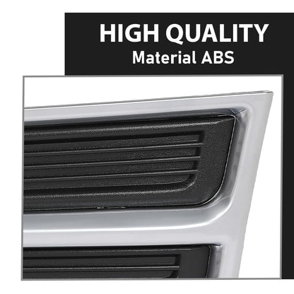 G-PLUS Bumper Grille Fog Light Cover Left & Right Side Compatible with Cadillac XTS 3.6L 2013-2017,Fit Models With Daytime Running Light 20901633, 20901632, GM1039149, GM1038149 Chrome Black