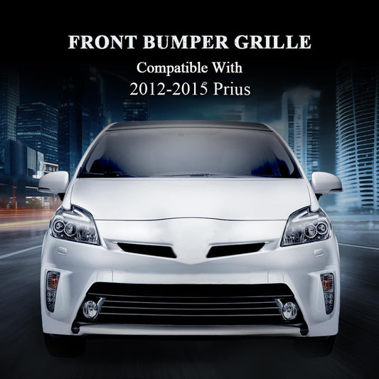 G-PLUS Front Bumper Grille Compatible with Toyota Prius 2012-2015 Primed Black 5310247020 TO1036157
