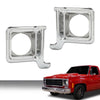 G-PLUS Headlight Trim Bezel Headlight Door Chrome Silver Compatible with Chevy Blazer GMC Jimmy 1973-1978 GM2513134, GM2512134, 376628, 376627 Driver & Passenger Pair