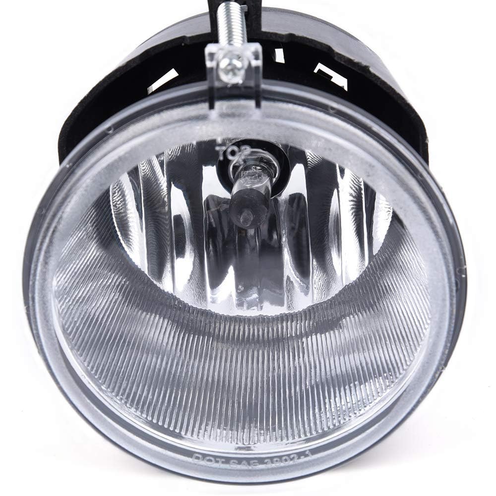 G-PLUS Front Bumper Fog Lights w/Bulb Compatible with Jeep Grand Cherokee 2005 2006 2007 2008 2009 2010/Fit Jeep Commander 2006-2010 CH2592138 CH2592138 4805859AA(Clear Lens)