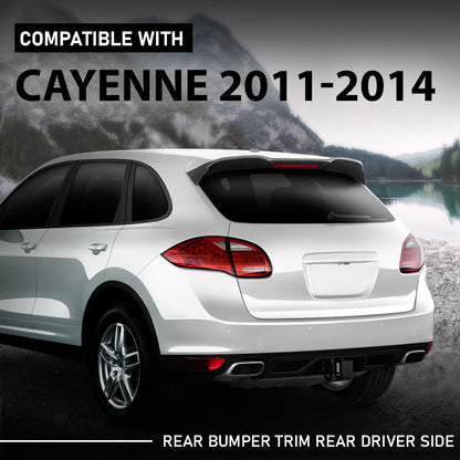 G-PLUS Rear Left Bumper Trim, Compatible with Porsche Cayenne 2011-2014, Driver Side, 958505837009B9, PO1182101