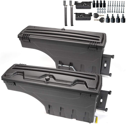 G-PLUS Pair Lockable Toolbox Storage Box Case Compatible For Dodge 2002-2018 Ram 1500 2500 3500 Truck Bed Storage Box