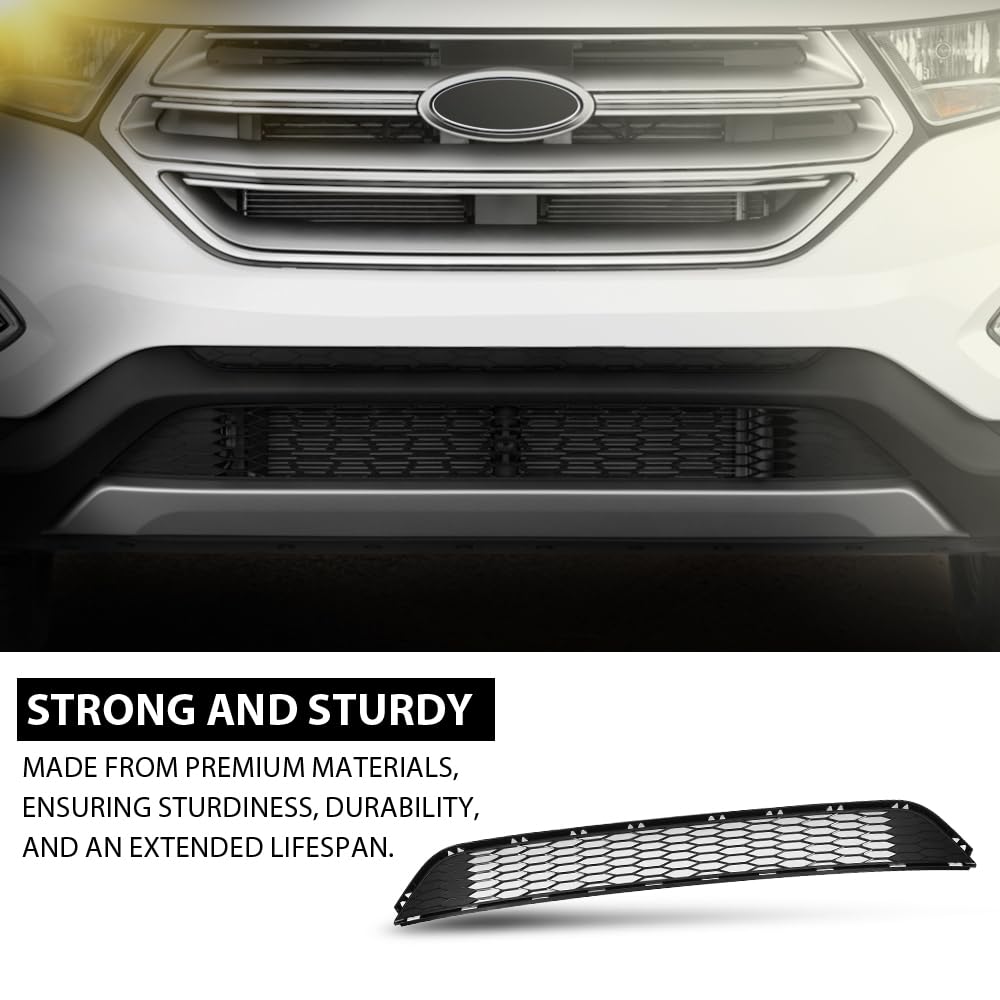 G-PLUS Front Bumper Lower Grille, Compatible with Ford Edge 2015-2018, BTPS7453MBK, FT4Z-17K945-AA